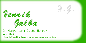 henrik galba business card